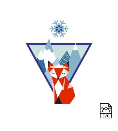 Mountain fox - Vector graphics