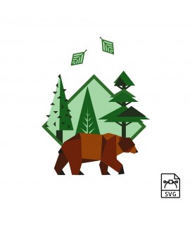 Brown bear - Vector graphics